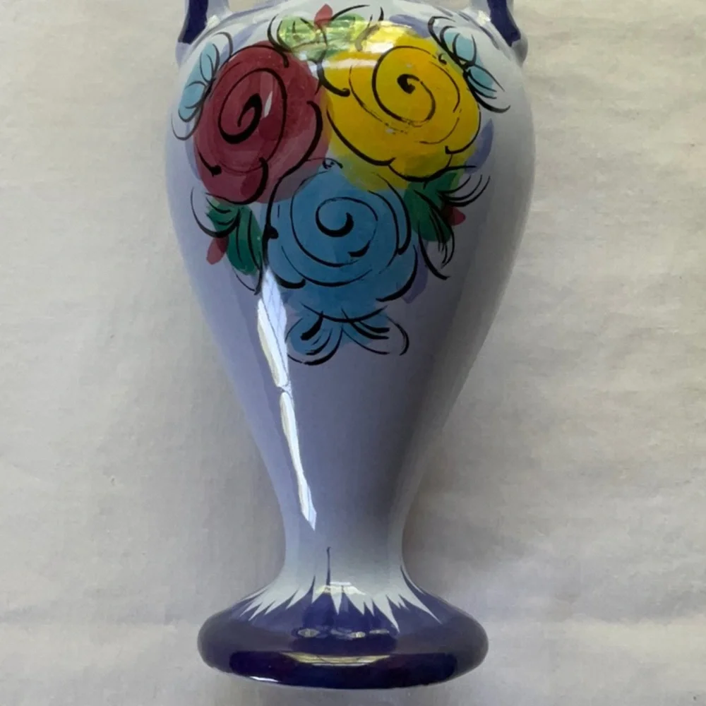 Vintage Hand Painted Vestal Portuguese Bud Vase - Picture 15 of 16